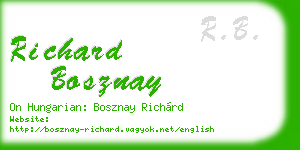 richard bosznay business card