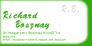 richard bosznay business card